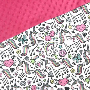 Couverture Minky - Licorne Fun - Oops