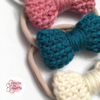Bandeau Boucle Crochet Laine Mérinos - Attache Ta Couette