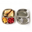 Assiette Inox 3 Compartiments - Ecolunchbox