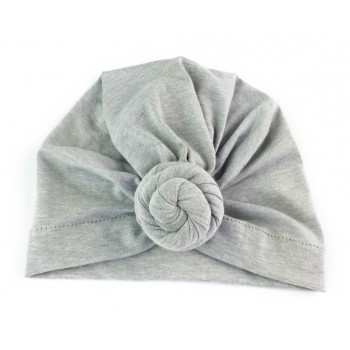 Bonnet à Noeud Turban - Gris - BabyWisp