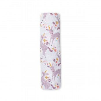 Couverture en Mousseline de Coton - Licorne - Lulujo