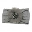 Bandeau Gris avec Fleur- Baby Wisp