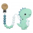 Duo Attache-suce et Jouet de Dentition - T-Rex - Glitter & Spice