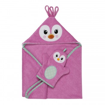 Serviette à Capuchon - Terry Le Pingouin - Zoocchini