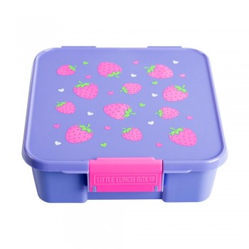 Bento 3 Compartiments - Fraises - Little Lunch Box