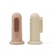 Brosse à Dents de Doigt 2/pqt - Blush/sable - Mushie & Co