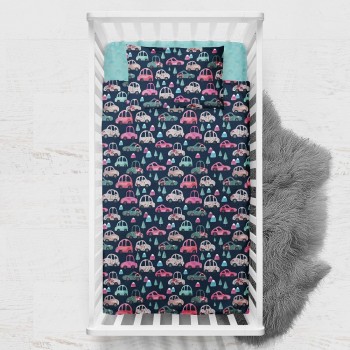 Couverture Minky - Voiture Floral - Oops