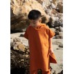 Poncho de Cotton Organique - 5-6 Ans - Argil  - Coco Village