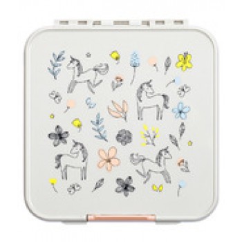 Bento 3 Compartiments - Licornes Au Printemps - Little Lunch Box
