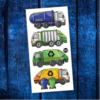 Tatouages Temporaires - Camions Recyclages - Pico