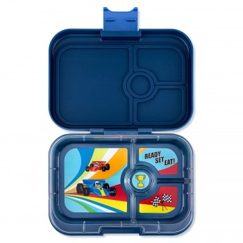 Yumbox Panino 4 Compartiments - Monte Carlo Blue/Race Cars