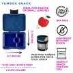 Yumbox Snack - 3 Compartiments - Monte Carlo - Clear Navy