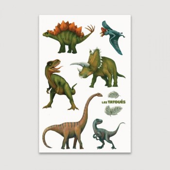 Tatouages Temporaires 4x6 - Les Dinosaures - Les Tatoués