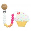 Duo Attache-suce et Jouet Dentition - Cupcake - Glitter & Spice