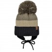 Tuques À Oreilles Avec Pompon - Kaki- Perlimpinpin