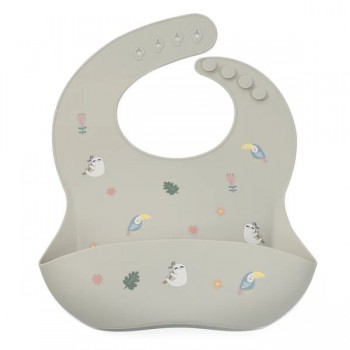 Bavoir Silicone - Sloth Jungle - Nouka