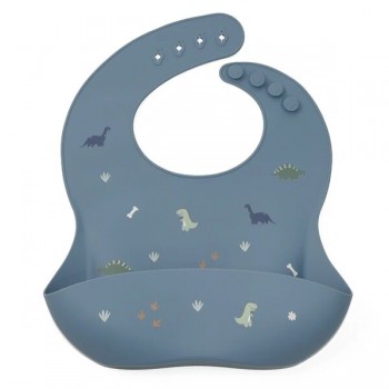 Bavoir Silicone - Dino - Nouka