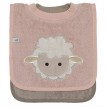Bavoir Ratine 2/pqt - Mouton- Perlimpinpin