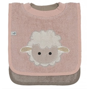 Bavoir Ratine 2/pqt - Mouton- Perlimpinpin