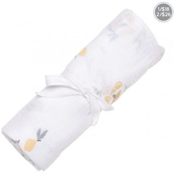Couverture En Mousseline Cotton - Citron - Perlimpinpin