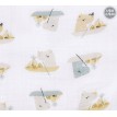 Couverture Mousseline Coton - Rhinos - Perlimpinpin