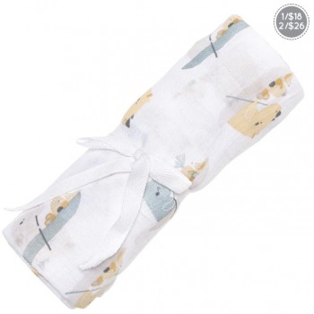 Couverture Mousseline Coton - Rhinos - Perlimpinpin