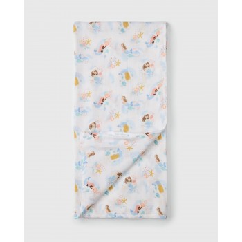 Couverture en Mousseline de Bambou - Sirènes - Loulou Lollipop