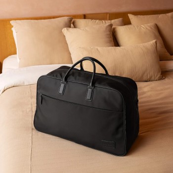 Sac De Voyage En Nylon Recyclé - Le Oslo Noir - Lambert