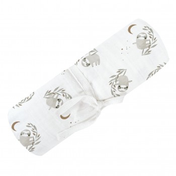 Couverture Mousseline Coton - Paresseux - Perlimpinpin