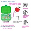 Yumbox Original 6 Compartiments - Vert - Funny Monstrers Yumbox Original 6 Compartiments - Vert - Funny Monstrers