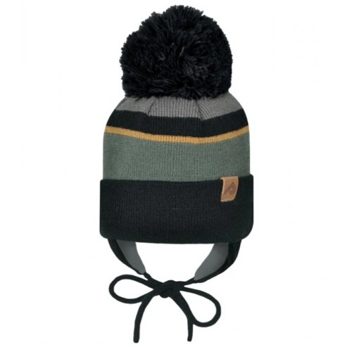 Tuque D'hiver À Oreilles - Ardoise/miel/armée/noir Tuque D'hiver À Oreilles - Ardoise/miel/armée/noir