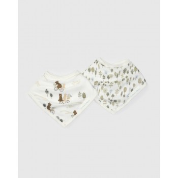 Bavette Bandana 2/pqt - Ours en Velo - Loulou Lollipop