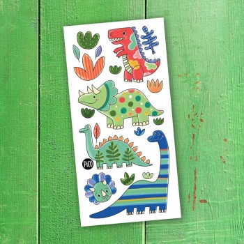Tatouage Temporaire - Les Dinos Colorés - Pico