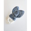Hochet Oreilles De Lapins - Carreaux Bleus - Jululu