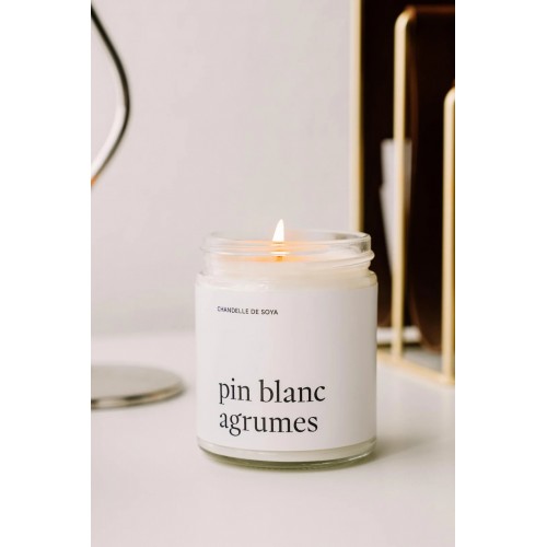 Chandelle 270ml - Pin Blanc Agrumes - Marée Chandelle 270ml - Pin Blanc Agrumes - Marée