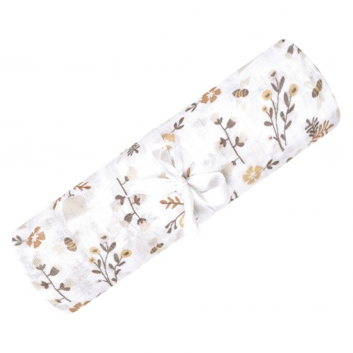 Couverture Mousseline Coton - Abeilles - Perlimpinpin Couverture Mousseline Coton - Abeilles - Perlimpinpin
