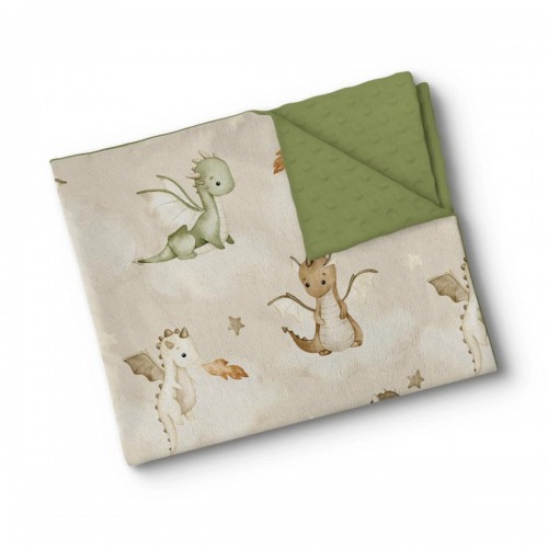 Couverture Minky - Dragons - Oops Couverture Minky - Dragons - Oops