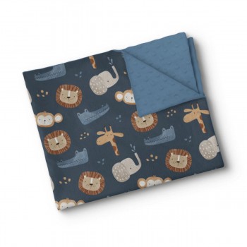 Couverture Minky - Amis Tropicaux - Oops Couverture Minky - Amis Tropicaux - Oops