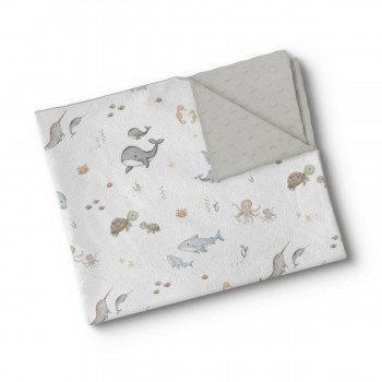 Couverture Minky - Vie Sous-marine - Oops Couverture Minky - Vie Sous-marine - Oops