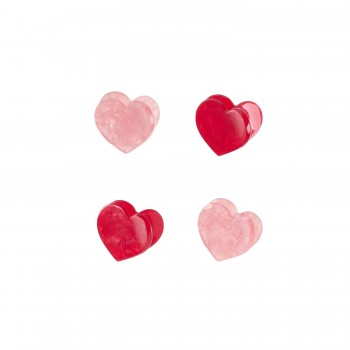 Pinces à Cheveux 4/pqt en Forme de Coeur - Rockahula