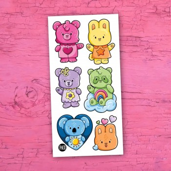 Tatouage Temporaire - Les Animaux Câlins - Pico