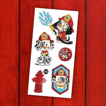 Tatouage Temporaire - Le Chien Pompier - Pico