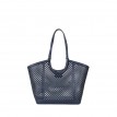 Sac Fourre-tout en Cuir Vegan - Le Solene - Marine - Lambert