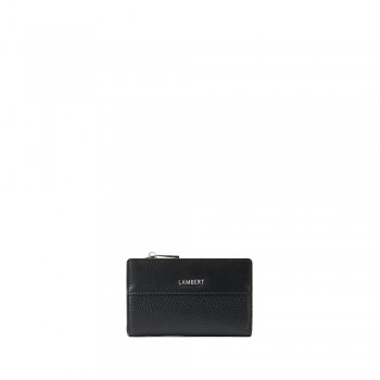 Portefeuille Compact en Cuir Vegan - Le Lexie - Noir - Lambert