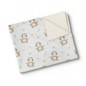 Couverture Minky - Tortue-têtue - Oleoops