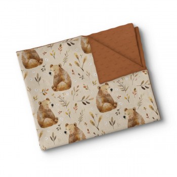 Couverture Minky - Oursons Grognons - Oleoops