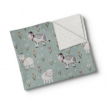 Couverture Minky - Fermette Coquette - Oleoops