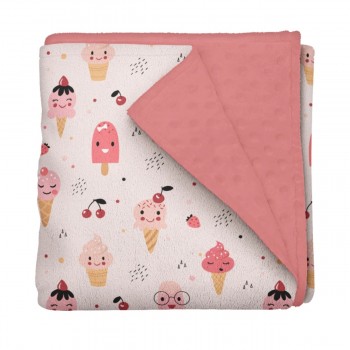 Couverture Minky - Choco-cerises - Oleoops