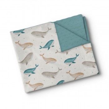 Couverture Minky - Chant de Baleine - Oleoops