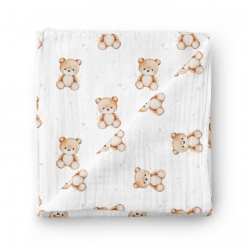 Couverture en Mousseline Bambou - Câlins Mielleux - Oleoops